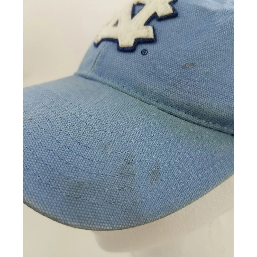 Nike Worn Faded North Carolina Tar heels Baseball Cap Hat Carolina Blue White